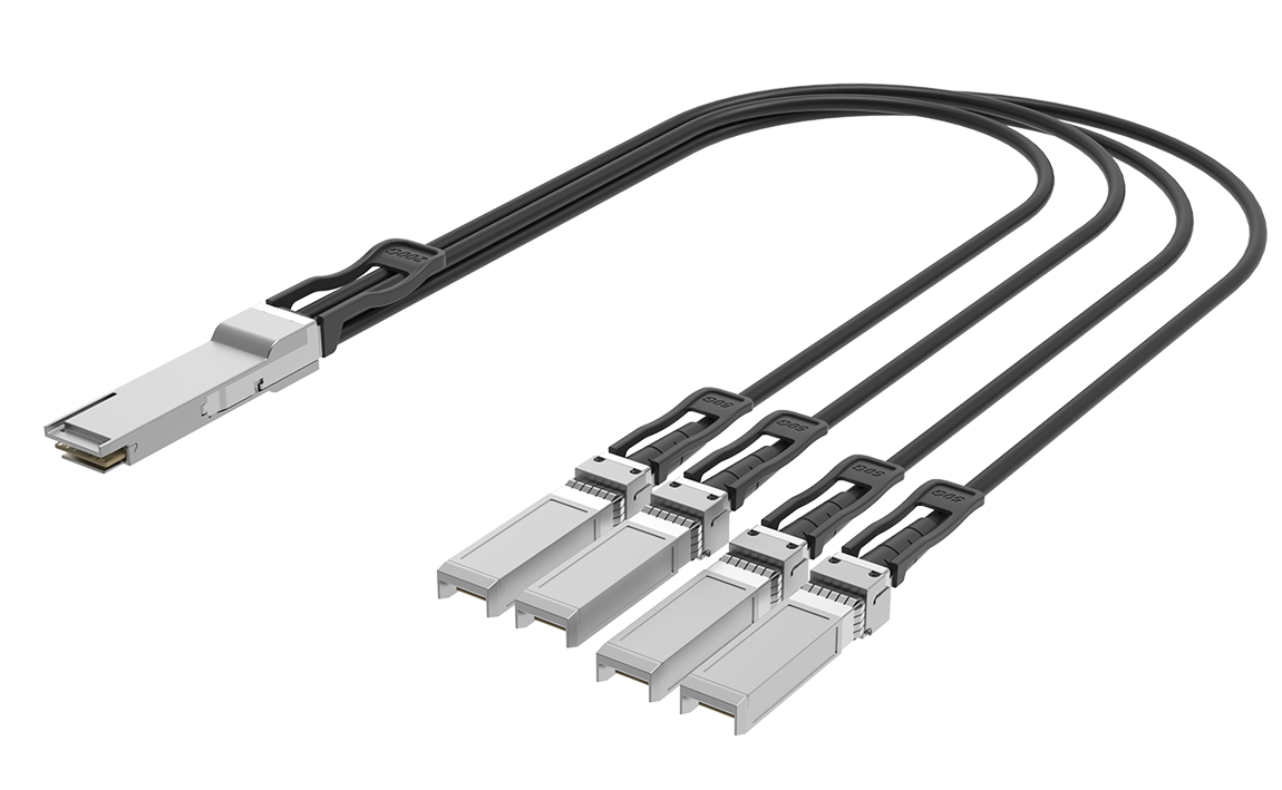 QSFP56 200 Gbps to 4*SFP56 50Gbps DAC